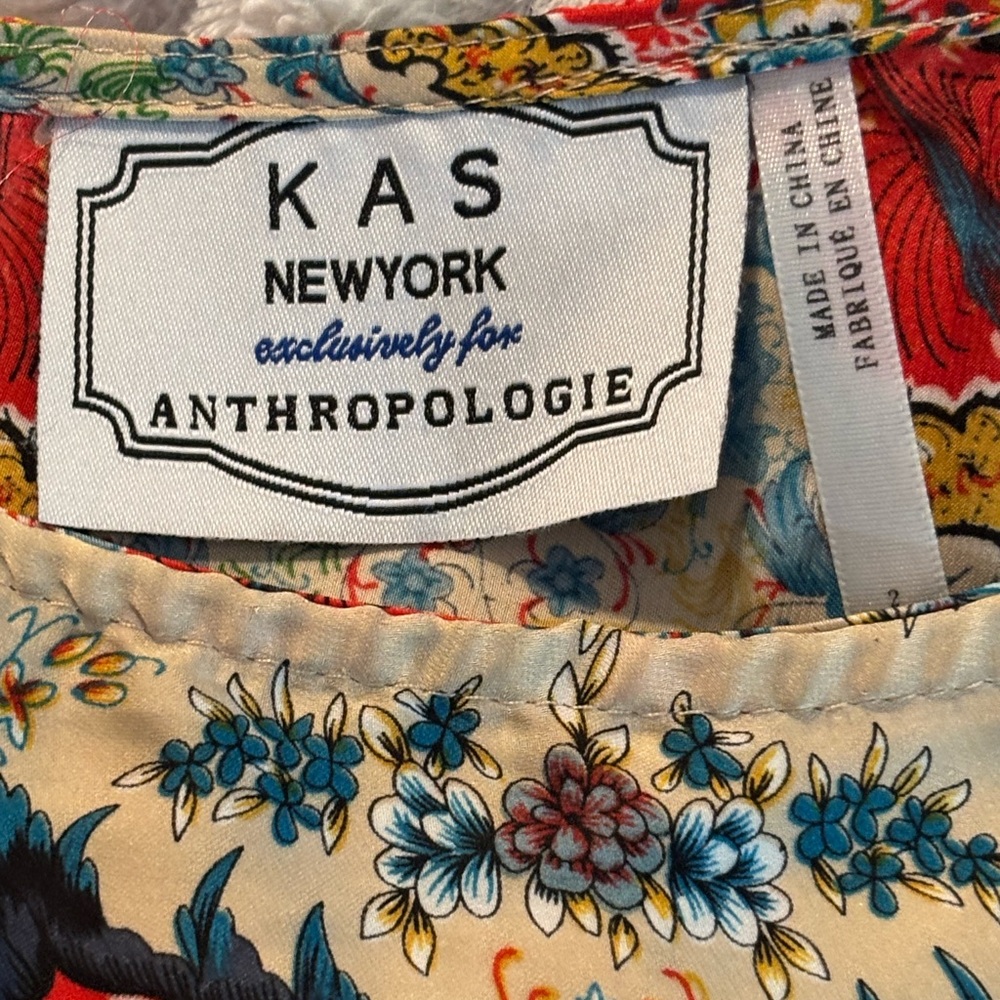 AKA New York Red Ruffled Fitted Blouse by Anthropologie - Picture 8 of 16